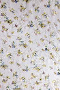 Broderie en mousseline de soie naturelle