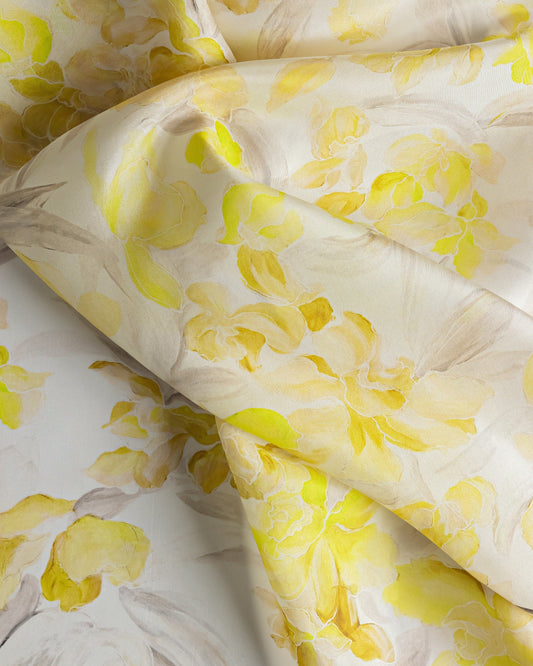 Silk Floral Fabric - Pure Silk