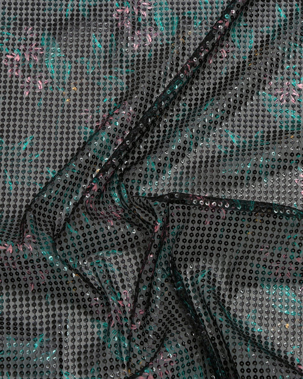 Silk Tulle Sequin Fabric