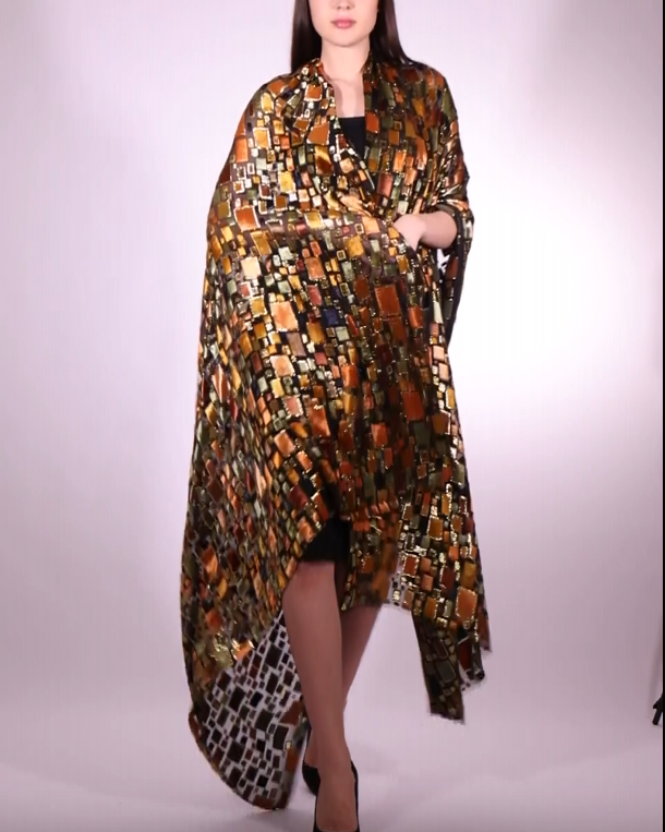 Silk Lurex Floral Fabric