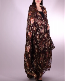 Silk Lurex Floral Fabric