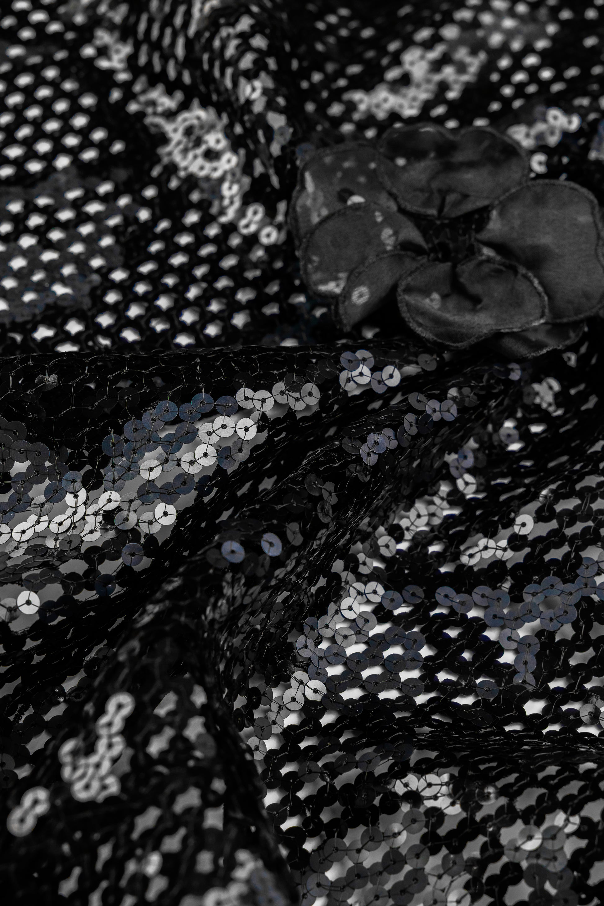 Gibber with Sequins With Floral Organza