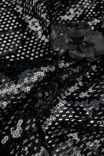 Gibber with Sequins With Floral Organza