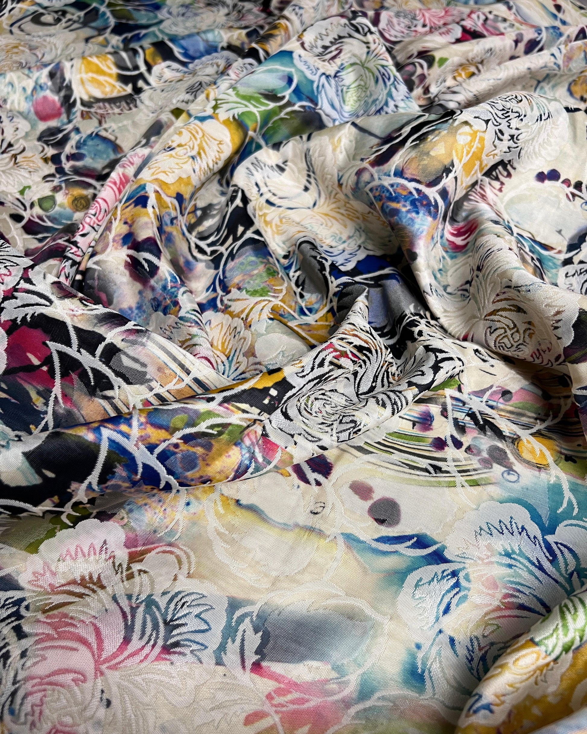 Jacquard Floral Fabric