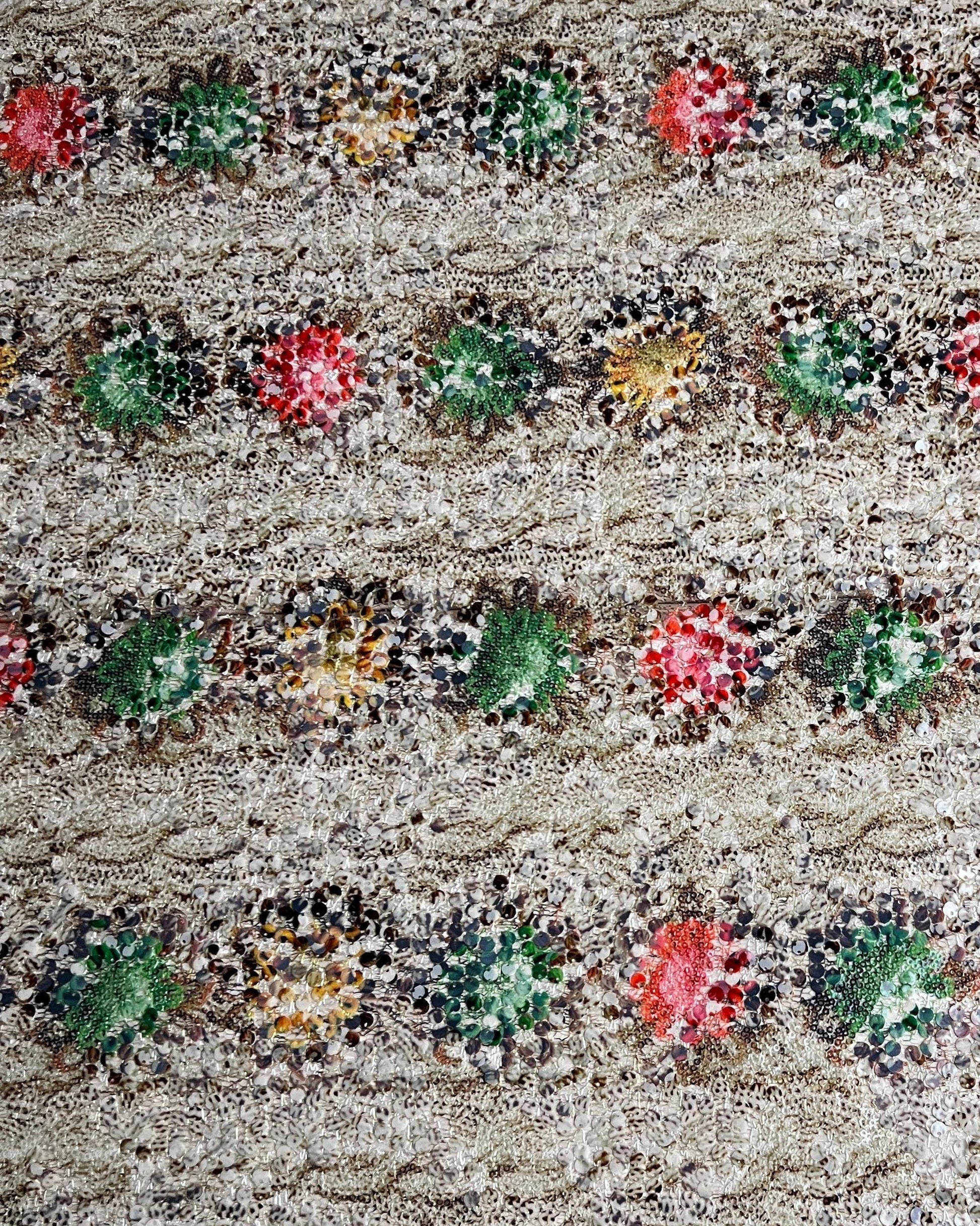 Poly Polyester Floral Fabric