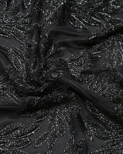 Beaded Silk Tulle Beaded Fabric - Polyester - Sharqiya - الشرقية