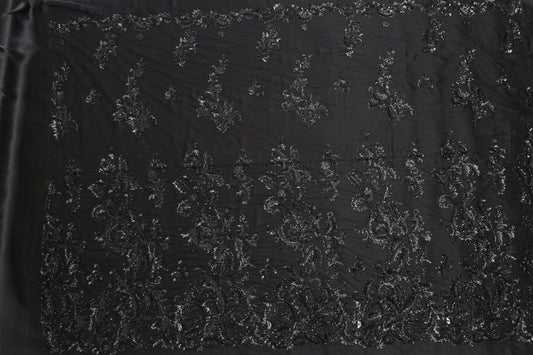 Beaded Silk Tulle Beaded Fabric - Polyester - Sharqiya - الشرقية