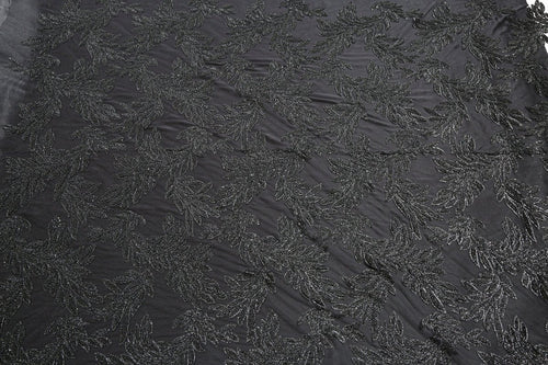Beaded Silk Tulle Beaded Fabric - Polyester - Sharqiya - الشرقية