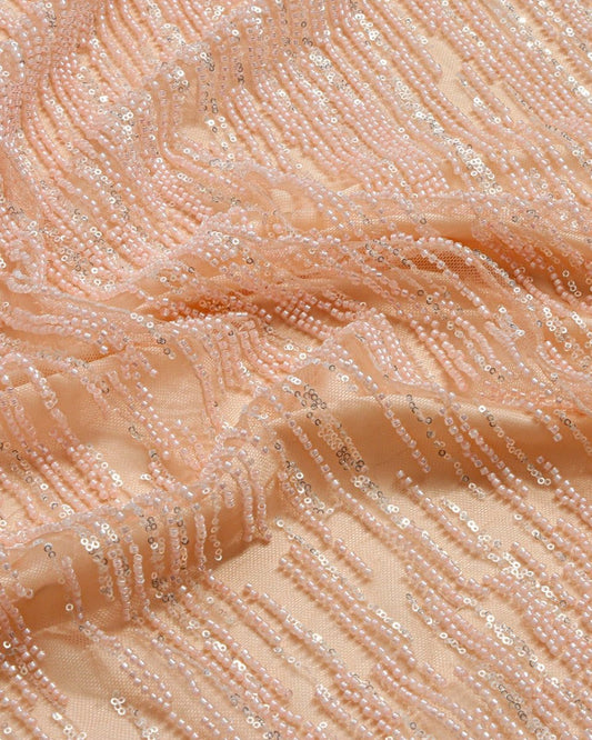 Beaded Silk Tulle Beaded Fabric - Polyester - Sharqiya - الشرقية