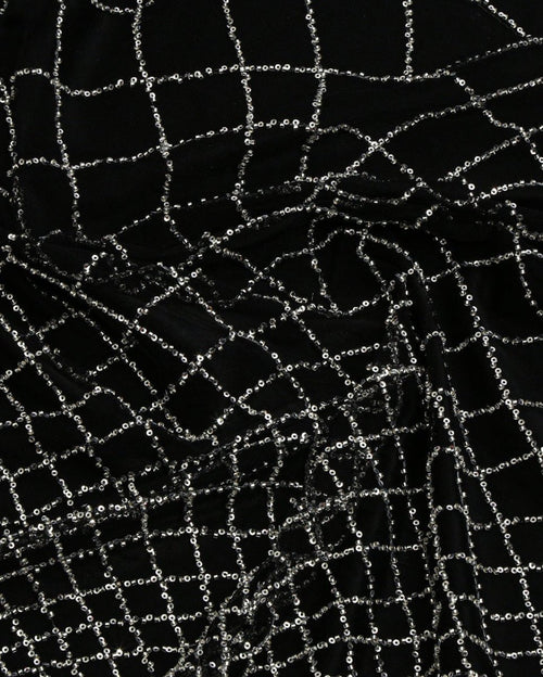 Beaded Silk Tulle Beaded Fabric - Polyester - Sharqiya - الشرقية