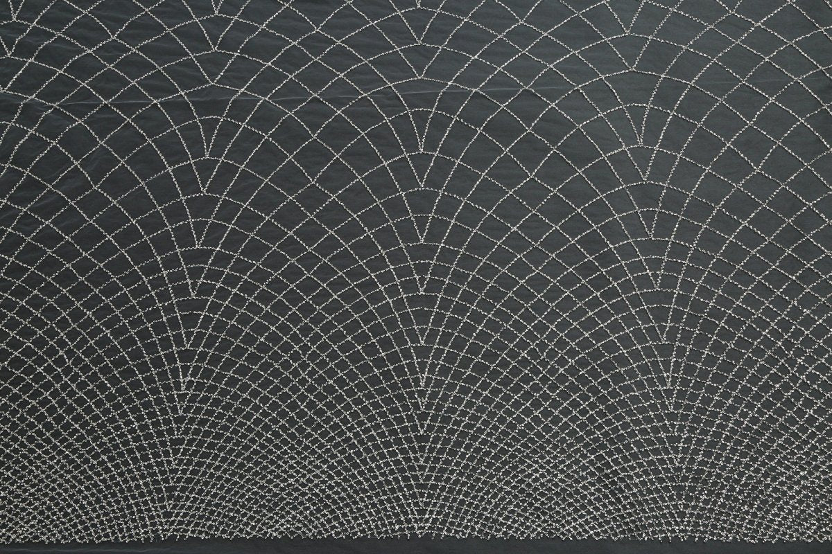 Beaded Silk Tulle Beaded Fabric - Polyester - Sharqiya - الشرقية