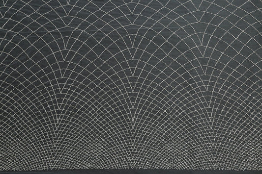 Beaded Silk Tulle Beaded Fabric - Polyester - Sharqiya - الشرقية