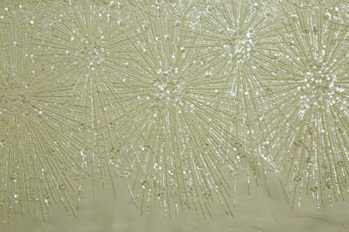 Beaded Silk Tulle Beaded Fabric - Polyester - Sharqiya - الشرقية