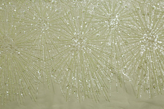 Beaded Silk Tulle Beaded Fabric - Polyester - Sharqiya - الشرقية