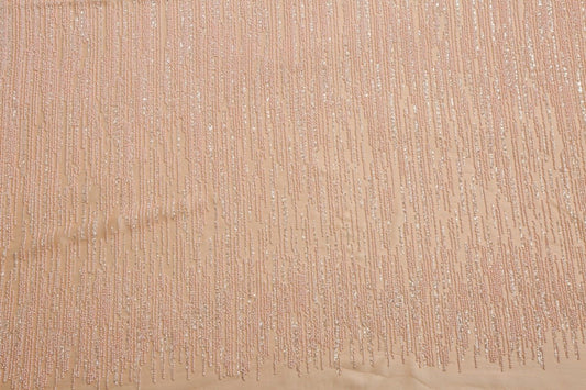 Beaded Silk Tulle Beaded Fabric - Polyester - Sharqiya - الشرقية