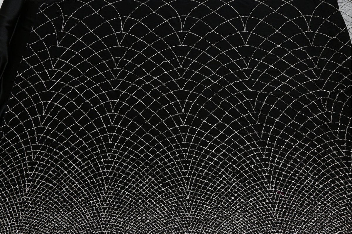 Beaded Silk Tulle Beaded Fabric - Polyester - Sharqiya - الشرقية