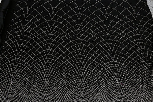 Beaded Silk Tulle Beaded Fabric - Polyester - Sharqiya - الشرقية
