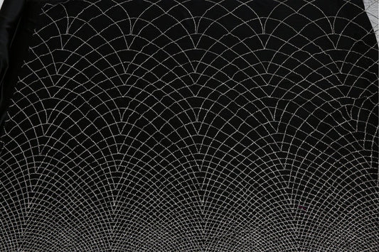 Beaded Silk Tulle Beaded Fabric - Polyester - Sharqiya - الشرقية