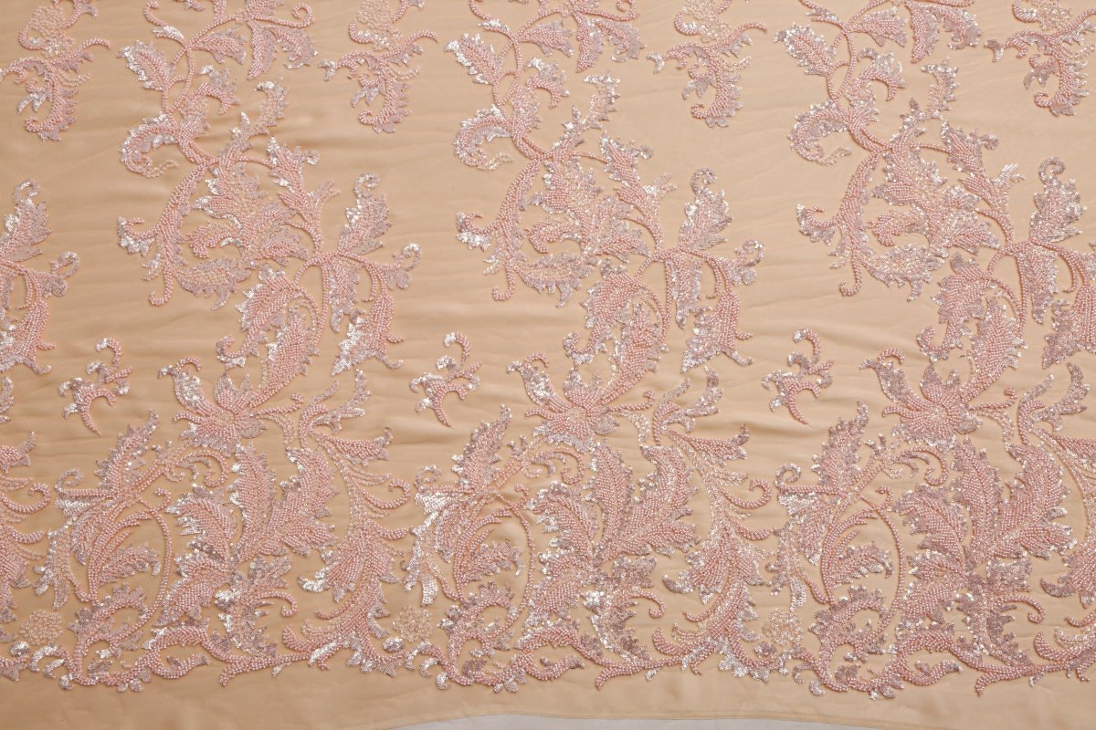 Beaded Silk Tulle Beaded Fabric - Polyester - Sharqiya - الشرقية