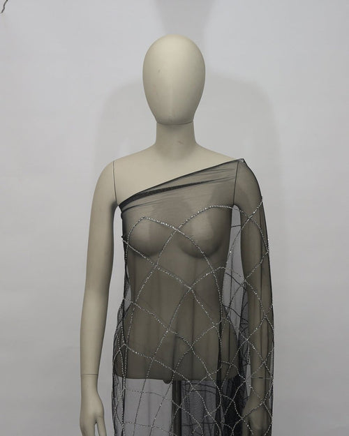 Beaded Tulle Sequins Fabric - Sharqiya - الشرقية