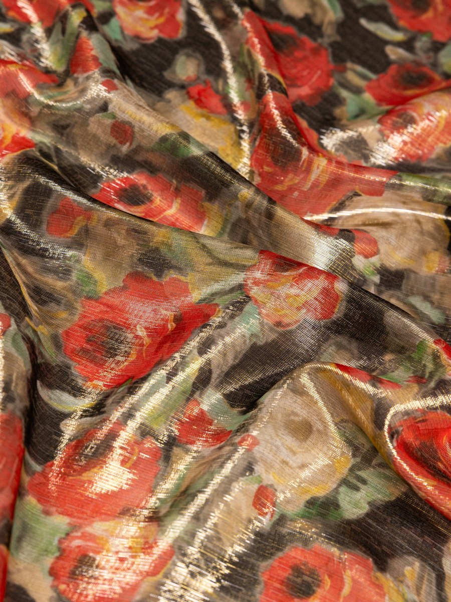 Chiffon Jacuard Pure Silk Lurex - Sharqiya - الشرقية
