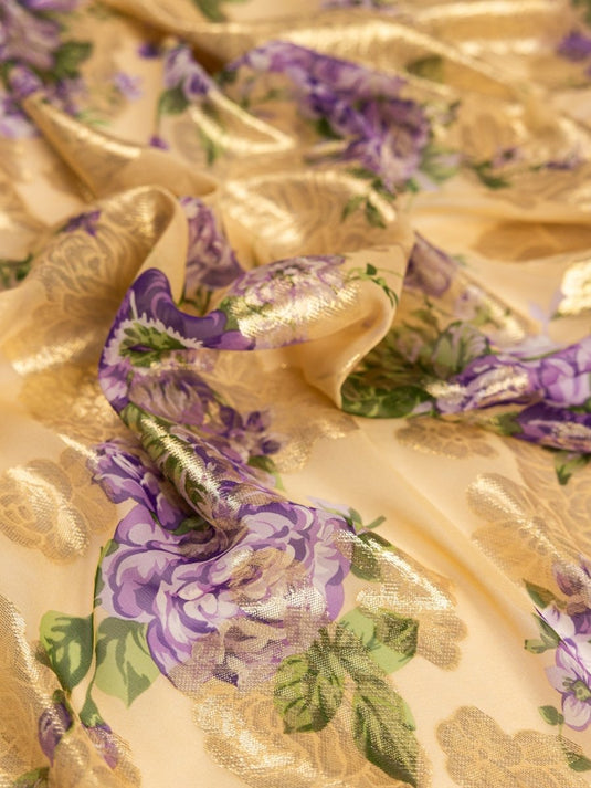 Chiffon Pure Silk With Jacquard Lurex - Sharqiya - الشرقية-5