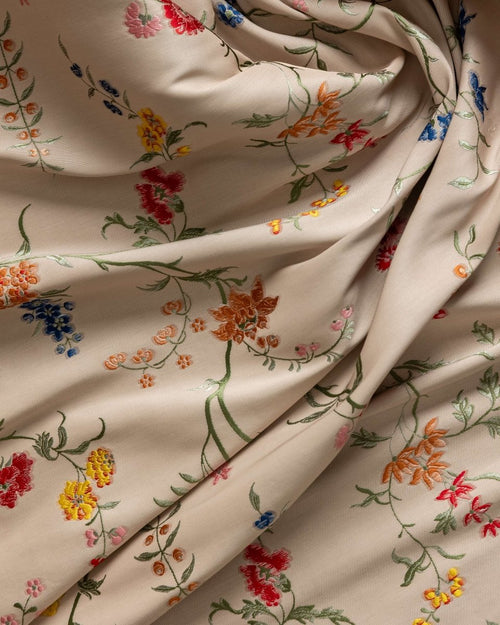 Christian Cotton Floral Fabric - Jacquard - Sharqiya - الشرقية