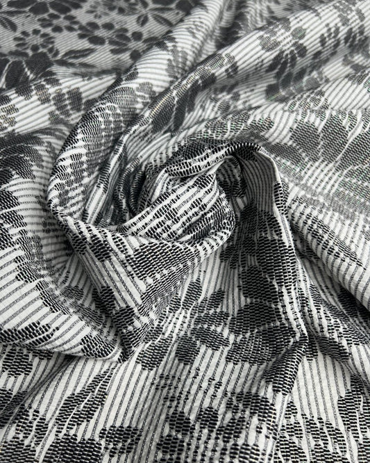 Cotton Jacquard Floral Fabric - Polyester - Sharqiya - الشرقية