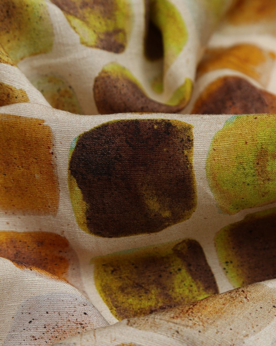 Cotton Linen Floral Fabric - Viscose - Sharqiya - الشرقية