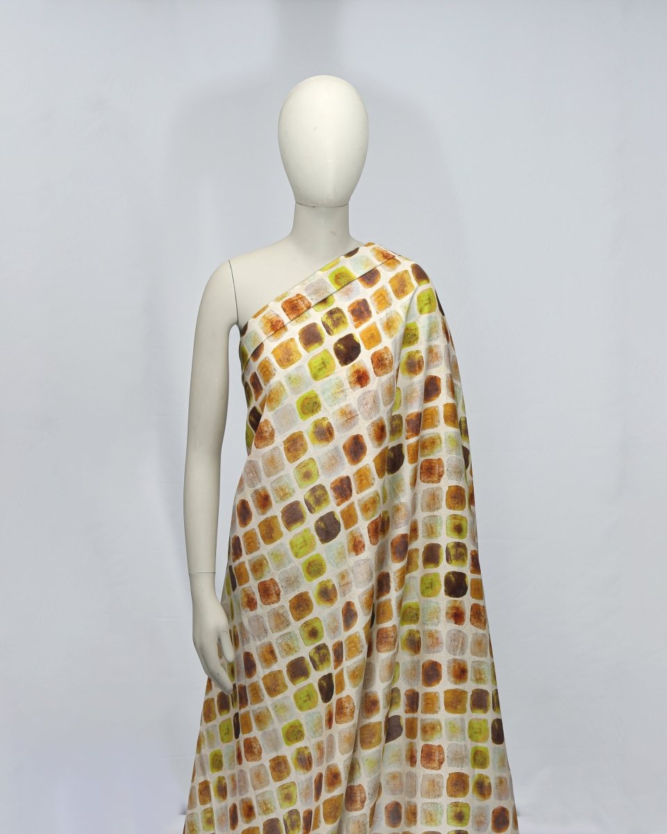 Cotton Linen Floral Fabric - Viscose - Sharqiya - الشرقية