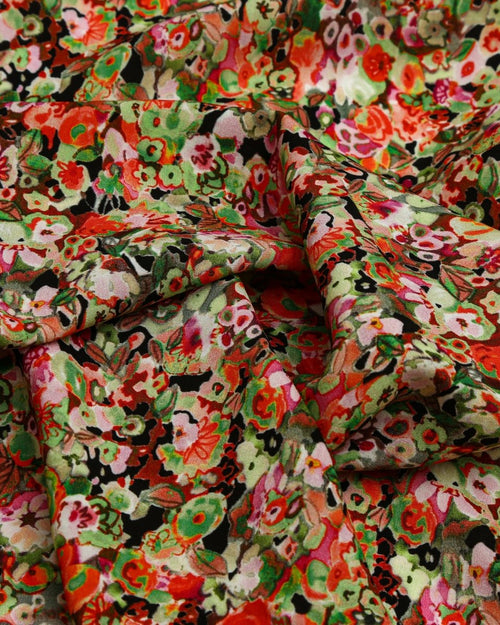Cotton Viscose Floral Fabric - Sharqiya - الشرقية