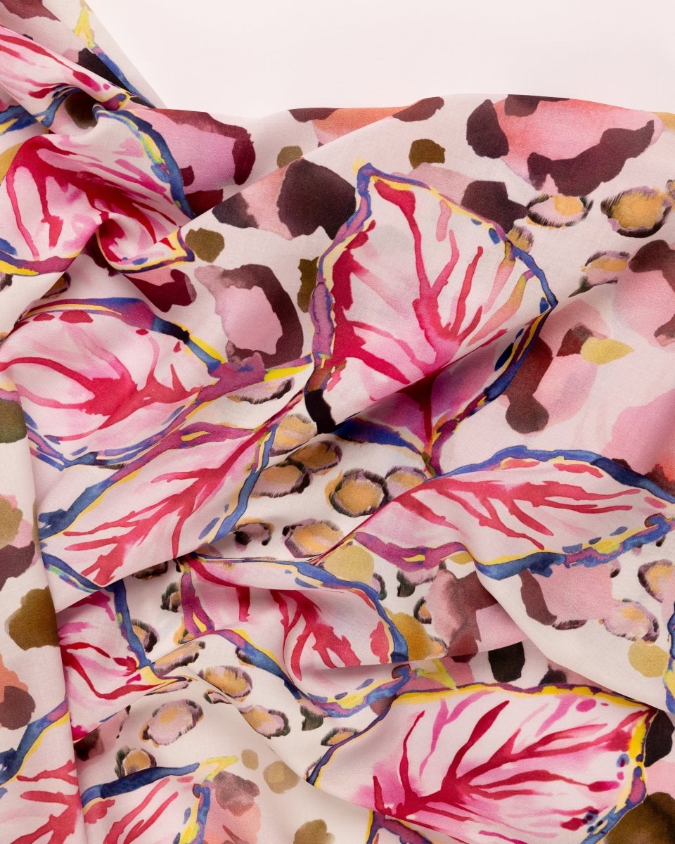 Cotton Viscose Floral Fabric - Sharqiya - الشرقية