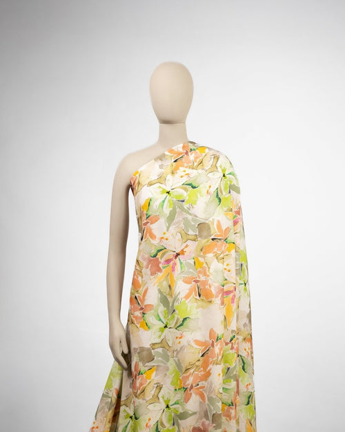 Cotton Viscose Floral Fabric - Sharqiya - الشرقية