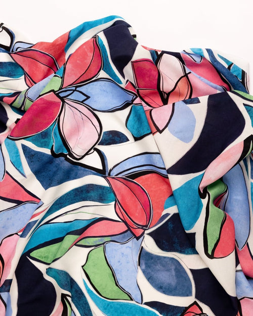 Cotton Viscose Floral Fabric - Sharqiya - الشرقية