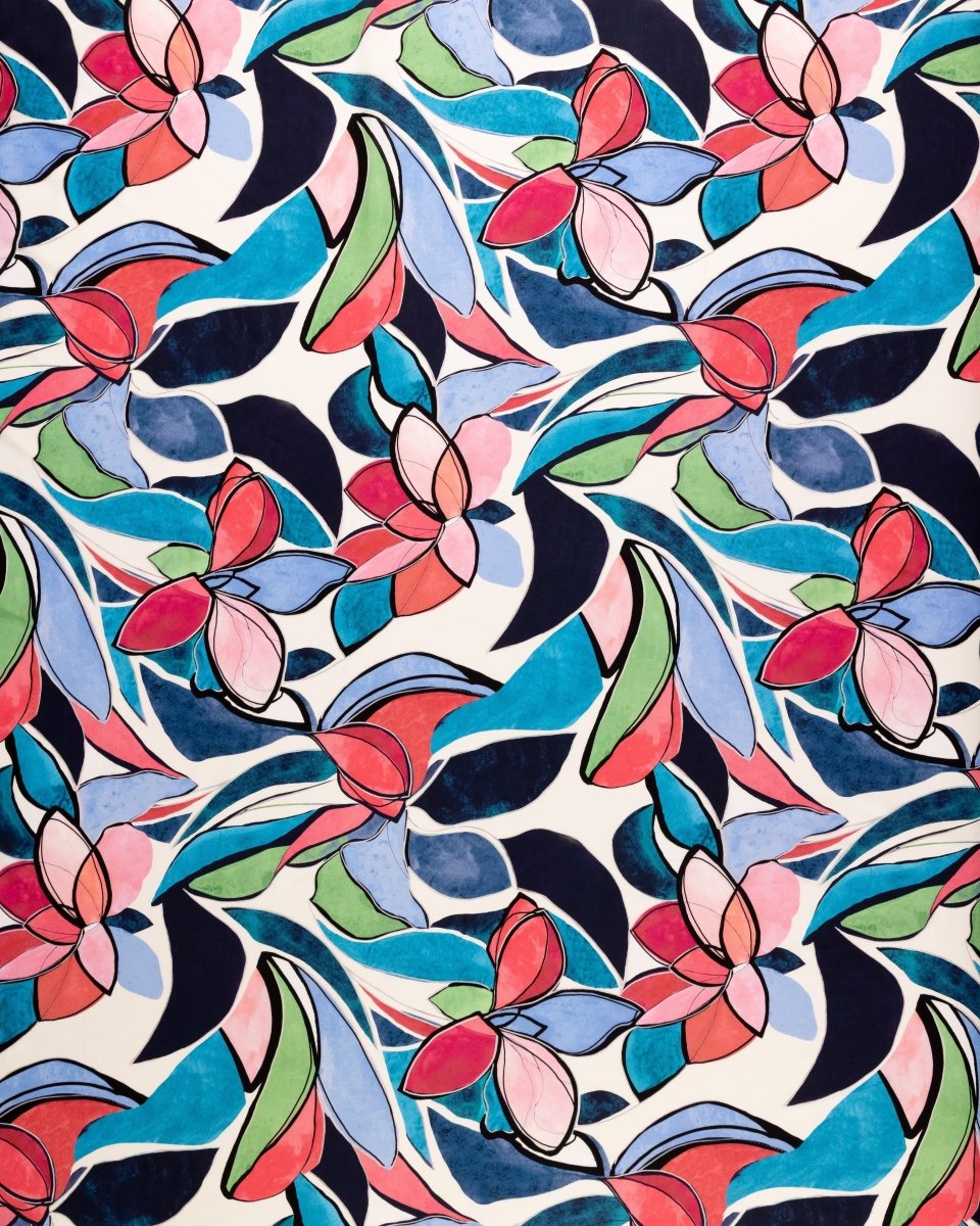 Cotton Viscose Floral Fabric - Sharqiya - الشرقية