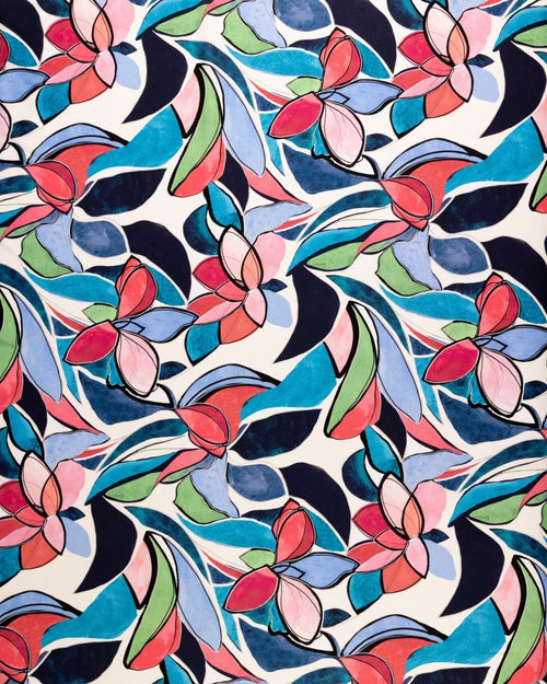 Cotton Viscose Floral Fabric - Sharqiya - الشرقية