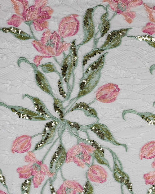 Dantel Embroidery with Beeds Sequins - Sharqiya - الشرقية