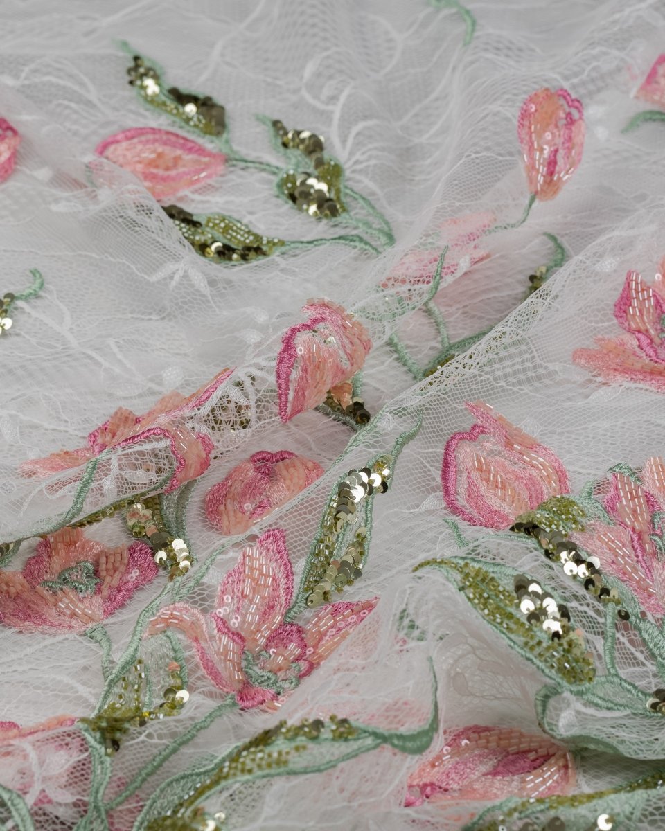 Dantel Embroidery with Beeds Sequins - Sharqiya - الشرقية