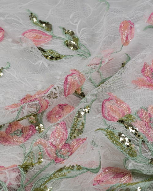 Dantel Embroidery with Beeds Sequins - Sharqiya - الشرقية
