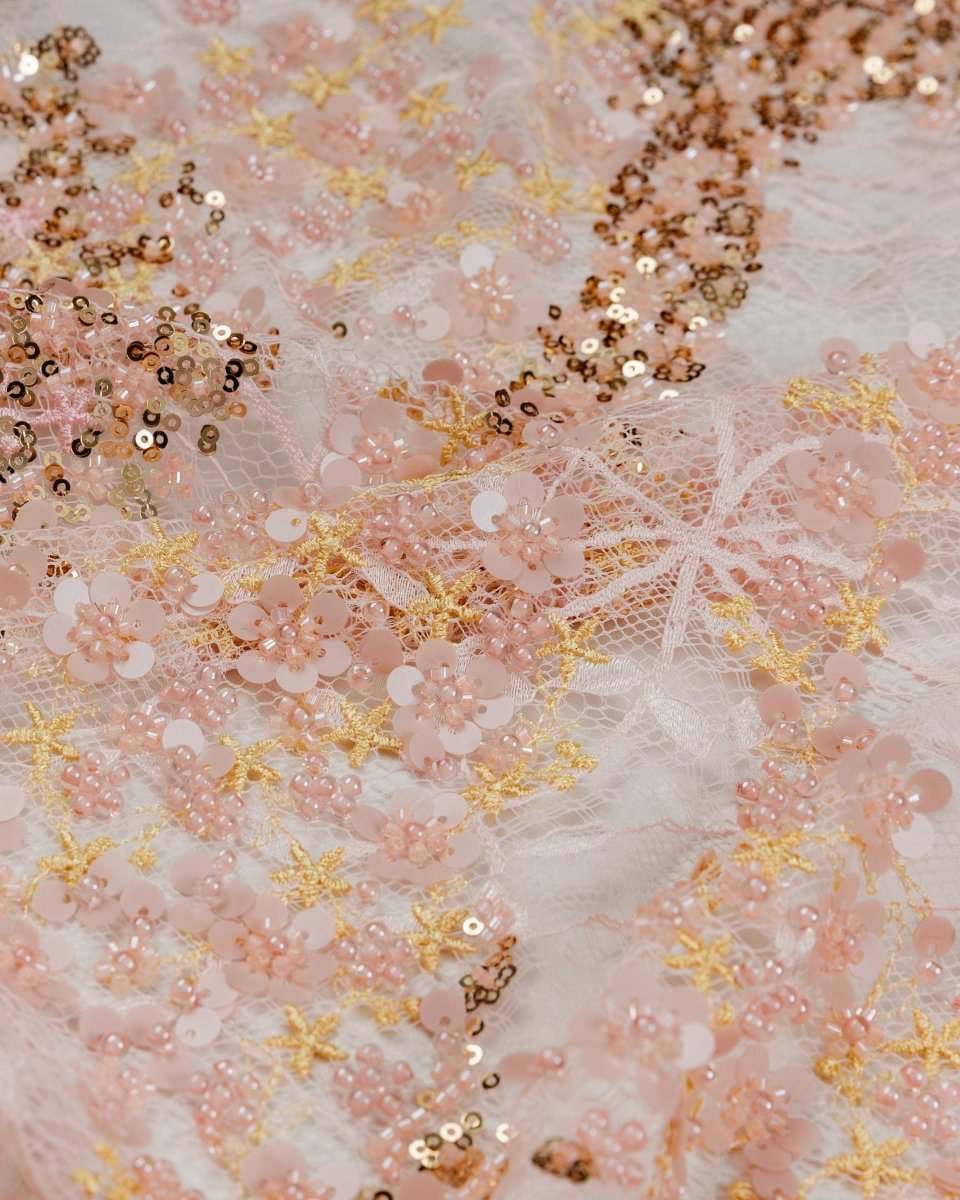 Dantel Embroidery with Beeds Sequins - Sharqiya - الشرقية