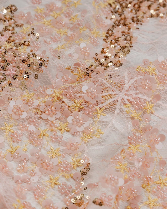 Dantel Embroidery with Beeds Sequins - Sharqiya - الشرقية