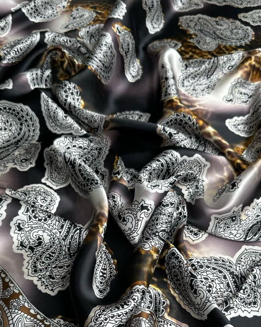 Floral Silk Jacquard Floral Fabric - Pure Silk - Sharqiya - الشرقية
