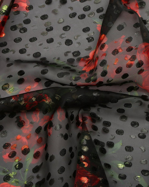 Fluorescent Silk Jacquard Fabric - Organza - Sharqiya - الشرقية