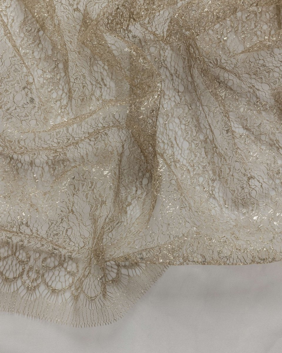 French Lurex Polyester Floral Fabric - Sharqiya - الشرقية