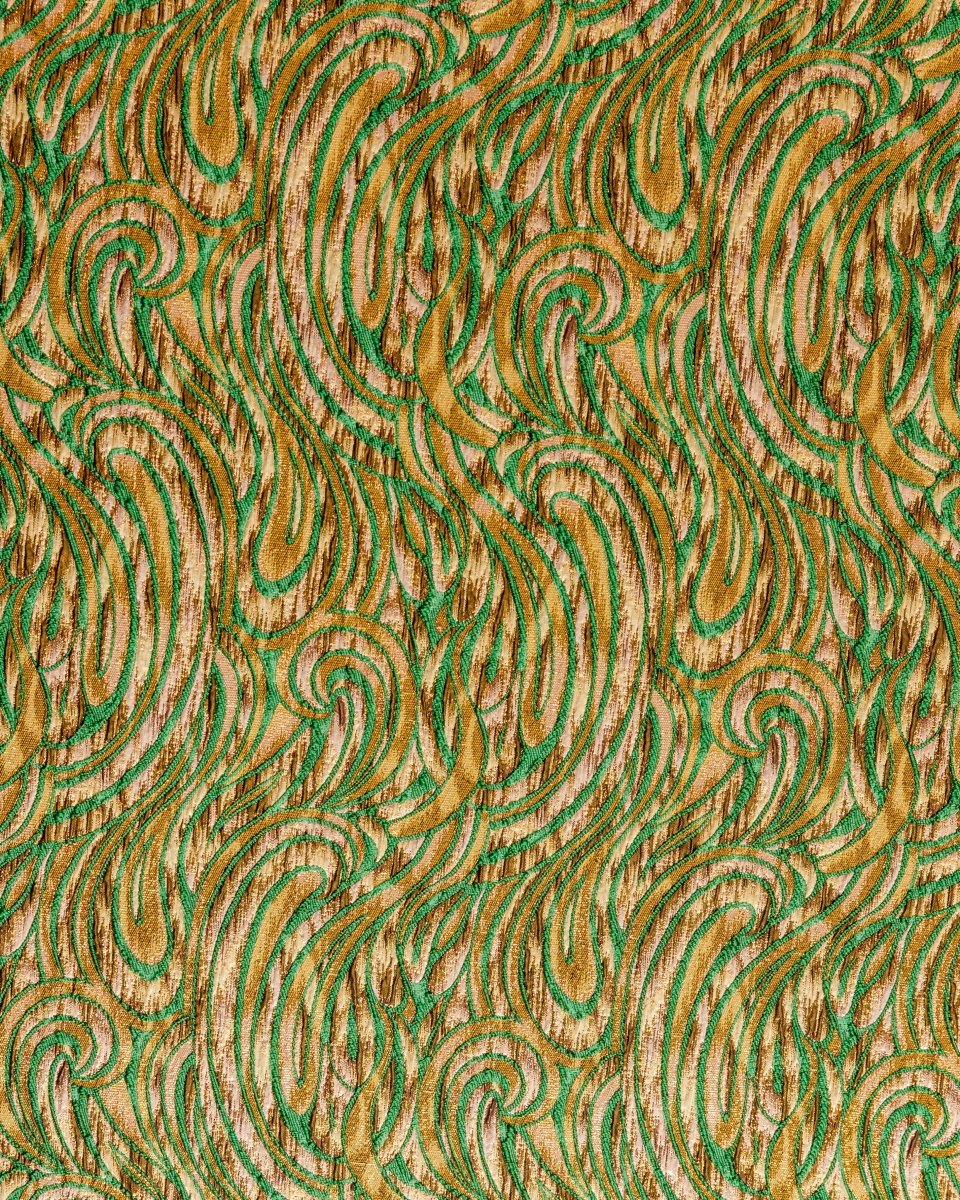 Italian Silk Jacquard Geometric Fabric - Polyester - Sharqiya - الشرقية