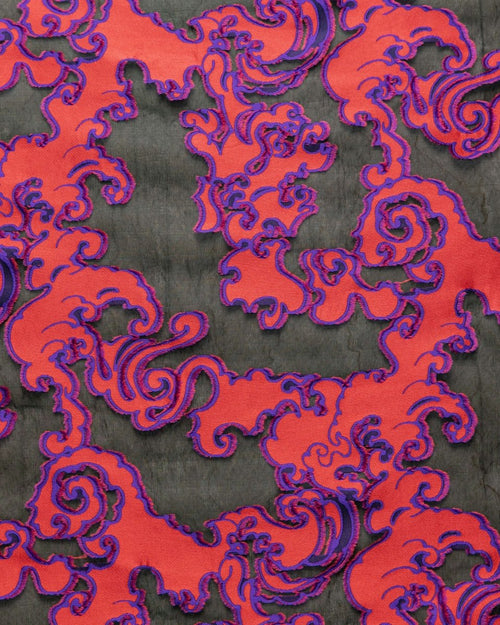 Italian Silk Jacquard Geometric Fabric - Polyester - Sharqiya - الشرقية