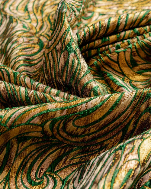 Italian Silk Jacquard Geometric Fabric - Polyester - Sharqiya - الشرقية