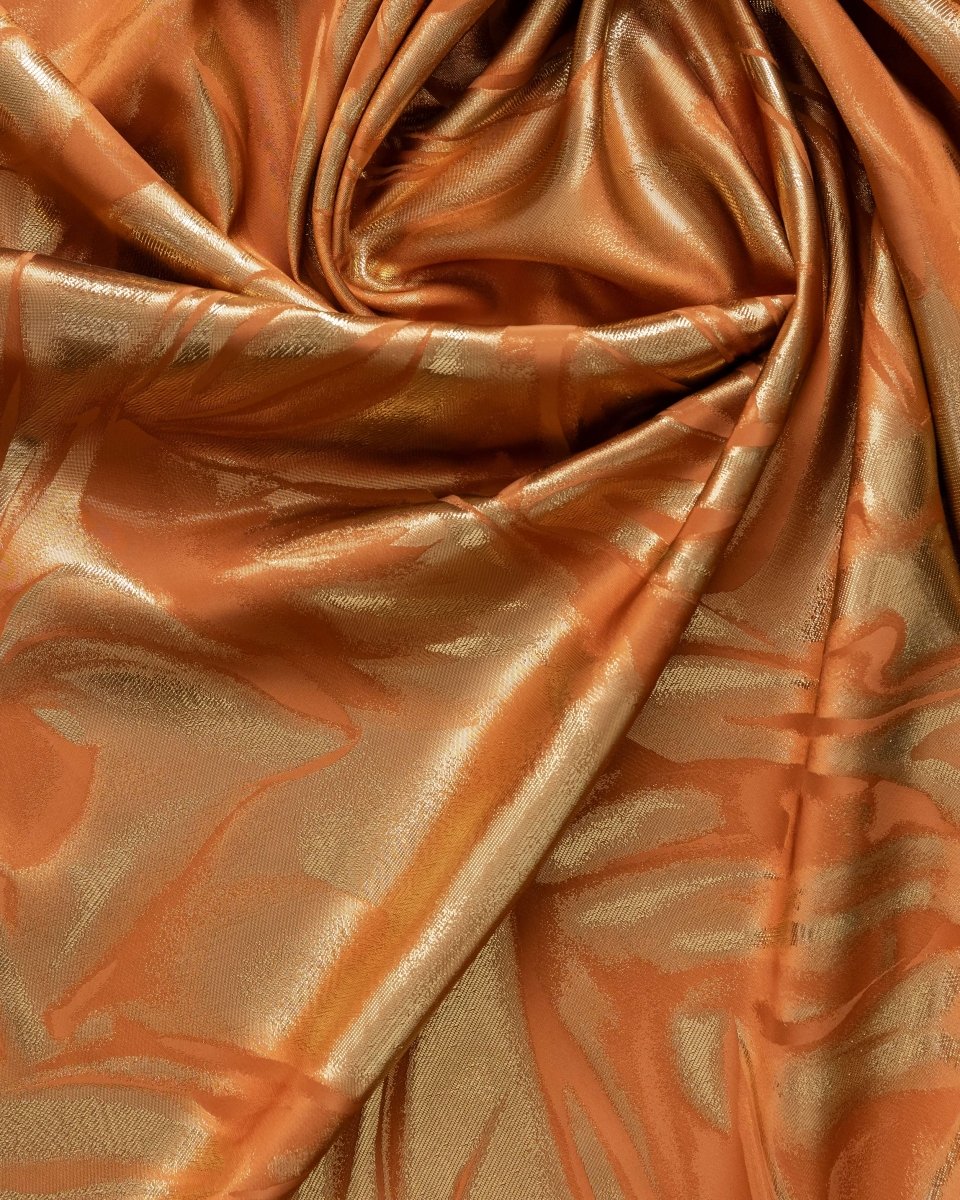 Italian Silk Jacquard Geometric Fabric - Polyester - Sharqiya - الشرقية