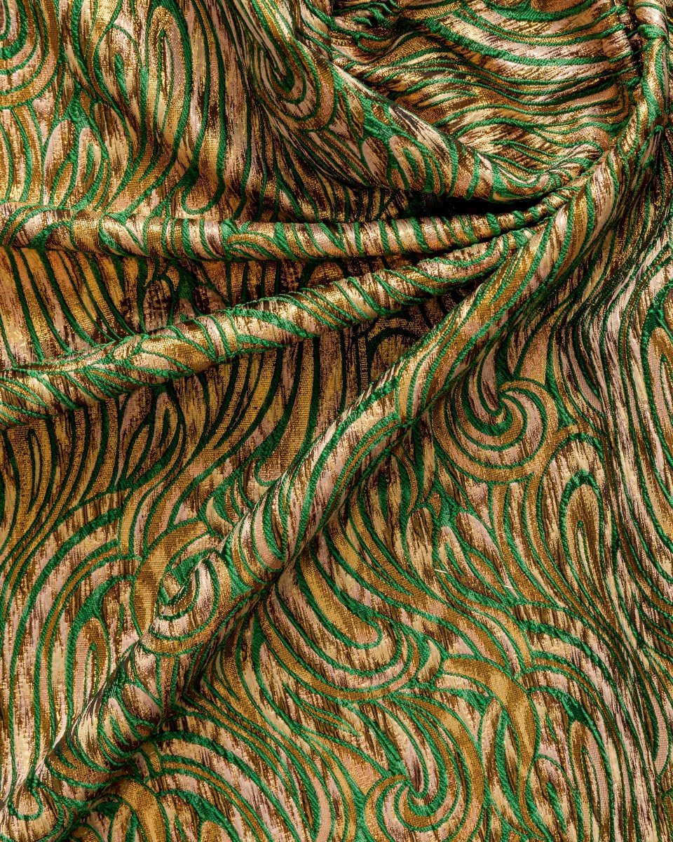 Italian Silk Jacquard Geometric Fabric - Polyester - Sharqiya - الشرقية