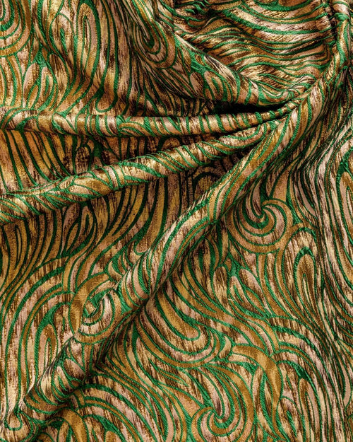 Italian Silk Jacquard Geometric Fabric - Polyester - Sharqiya - الشرقية